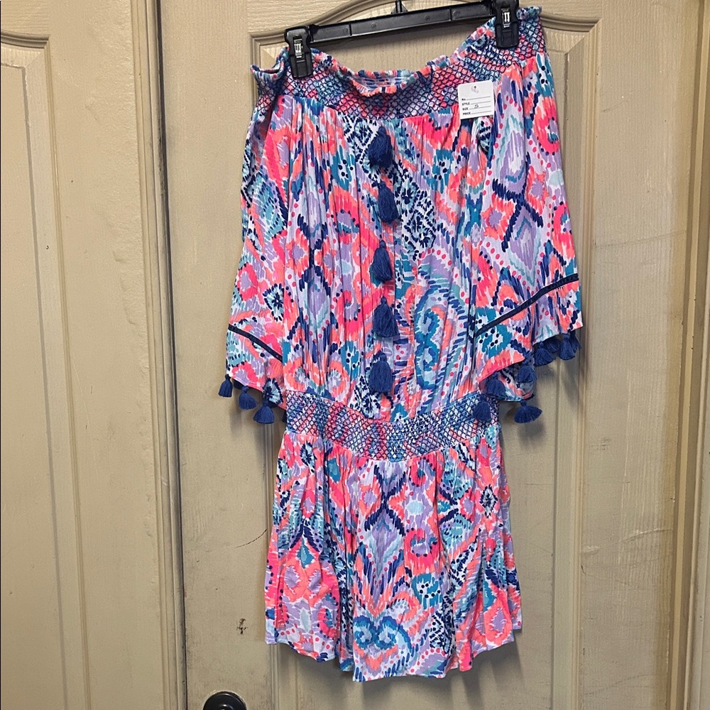 Lilly Pulitzer Pink and Blue Patterned Mini Dress